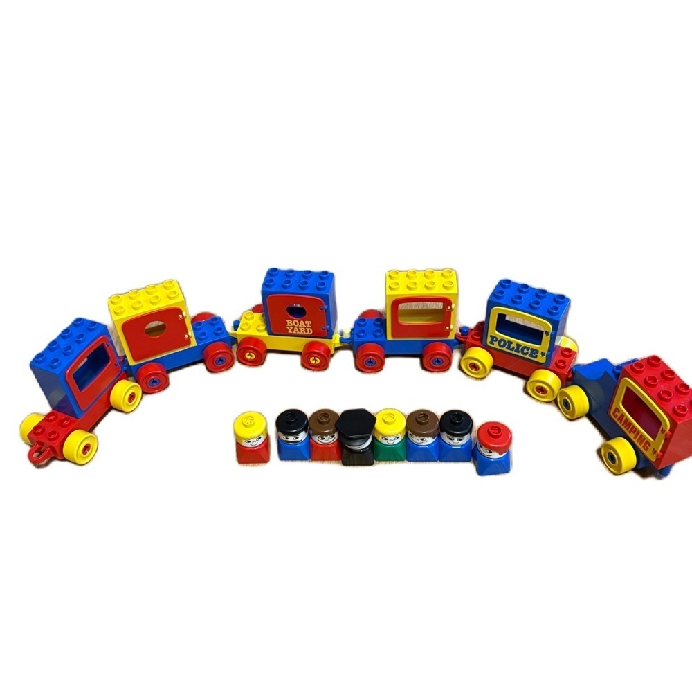 Vintage Lot of Lego Duplo Train Car Cart Collection Figures People